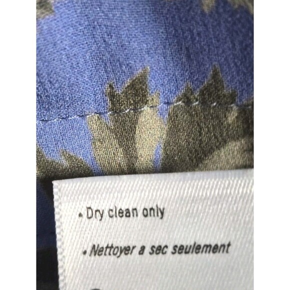 Paige Barbarella Silk Dress Women's XS Blue Floral Tiered Ruffle Sleeves NWT - Picture 12 of 13